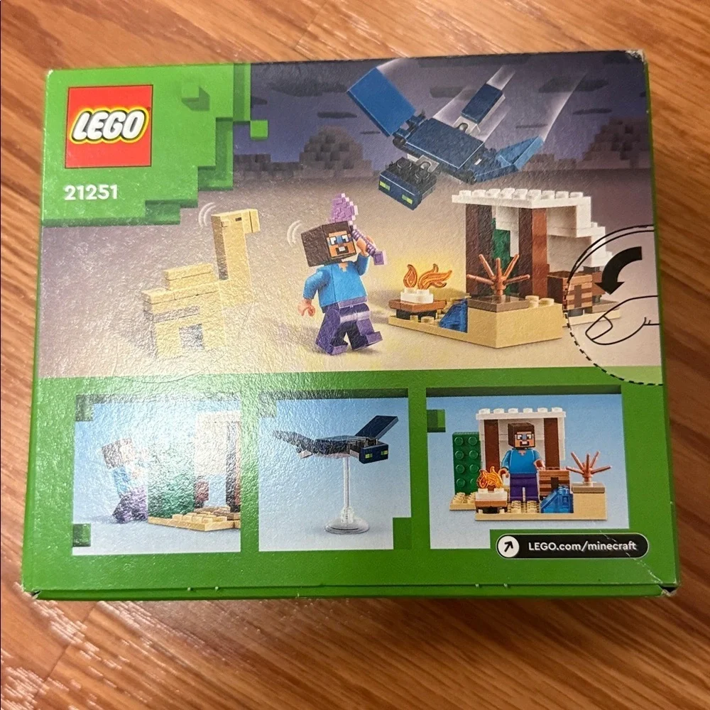 Lego Minecraft Steve’s Desert expedition set 21251 new in sealed box 75 pieces